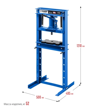 ЗУБР ПГД-12, 12 т, гидравлический пресс с домкратом и возвратными пружинами, Профессионал (43070-12) купить в Нефтеюганске