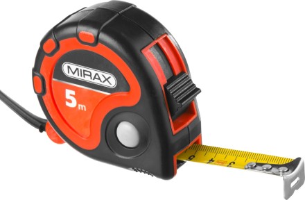 Рулетка MIRAX, 3 стопора, двухкомпонентный пластиковый корпус, 5мх19мм 34013-05-19 купить в Нефтеюганске