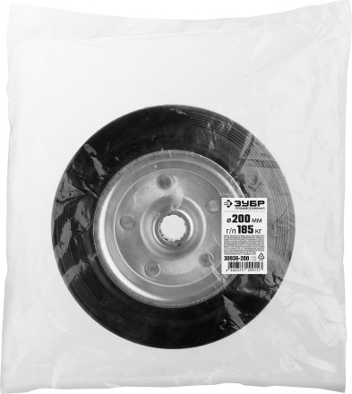 ЗУБР d 200 мм, г/п 185 кг, игольчатый подшипник, резина/металл, колесо, Профессионал (30936-200) купить в Нефтеюганске