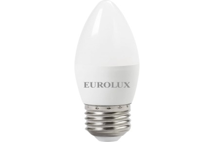 Лампа светодиодная EUROLUX LL-E-C37-6W-230-2,7K-E27 76/2/9 купить в Нефтеюганске