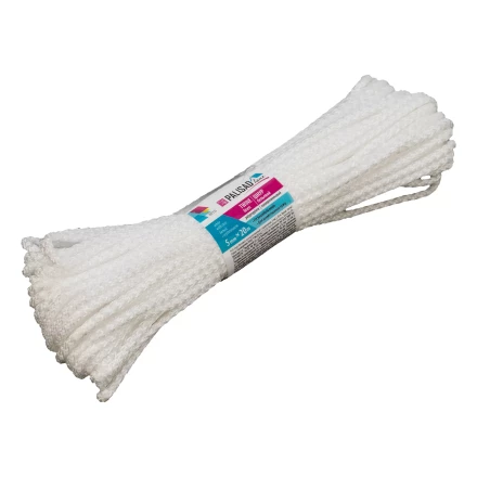 Шнур бельевой полипропиленовый с сердечником, 5 мм L 20 м, белый, Home Palisad 937115 купить в Нефтеюганске