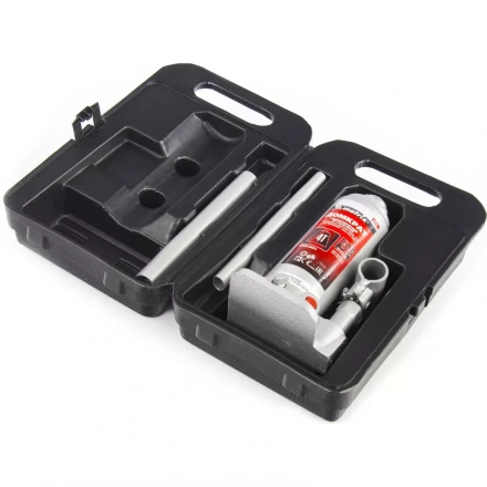 Домкрат гидравлический бутылочный 4 т h подъема 194–372 мм в пласт. кейсе MTX 507549 купить в Нефтеюганске