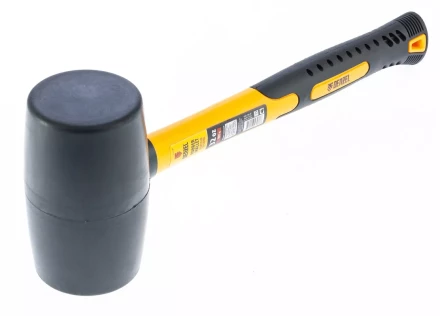 Киянка резиновая, 32 oz, черная резина, фибергласовая рукоятка// Denzel 7711194 купить в Нефтеюганске