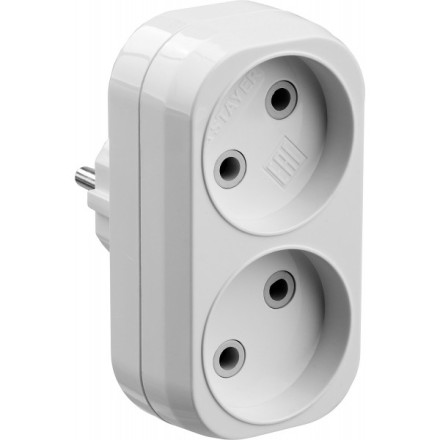 Разветвитель электрический MAXElectro, STAYER 55087-2, 2 гнезда, 10А/220В 55087-2 купить в Нефтеюганске