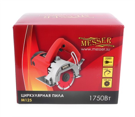 Циркулярная пила по камню MESSER M125 с PRCD и комплектом для подачи воды купить в Нефтеюганске