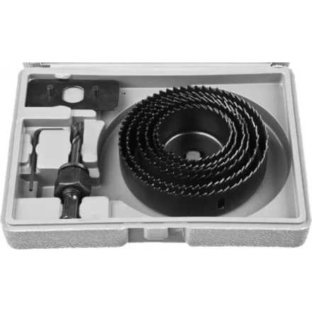 Набор кольцевых коронок по дереву STAYER "MASTER" Д51, 57, 67, 76, 88, 102мм. 8шт. 29600-H8 купить в Нефтеюганске