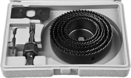 Набор кольцевых коронок по дереву STAYER "MASTER" Д51, 57, 67, 76, 88, 102мм. 8шт. 29600-H8 купить в Нефтеюганске