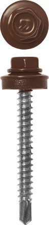 Саморезы ЗУБР окраш., RAL 8017 шокол.-коричн., для крепл. кров. матер. к дерев. обреш., 4.8x80мм, 140шт 4-300315-48-080-8017 купить в Нефтеюганске