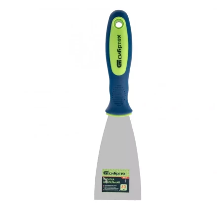 Шпательная лопатка из нержавеющей стали 60 мм двухкомпонентная ручка Сибртех 85523 купить в Нефтеюганске