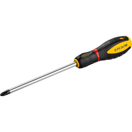 Отвертка STAYER &quot;PROFI&quot; &quot;PROTech&quot;, двухкомп рукоятка, намагниченная, Cr-Mo, PH3x150мм 25132-3-15_z02 купить в Нефтеюганске