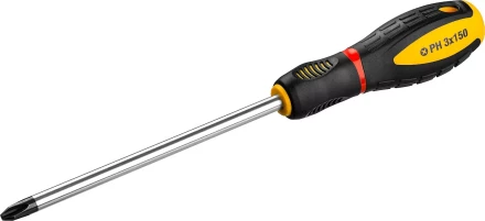 Отвертка STAYER &quot;PROFI&quot; &quot;PROTech&quot;, двухкомп рукоятка, намагниченная, Cr-Mo, PH3x150мм 25132-3-15_z02 купить в Нефтеюганске