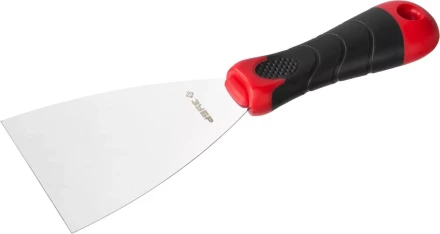 Шпатель ЗУБР "МАСТЕР", профилированное нержавеющее полотно, 2к ручка, 80мм 10072-08 купить в Нефтеюганске