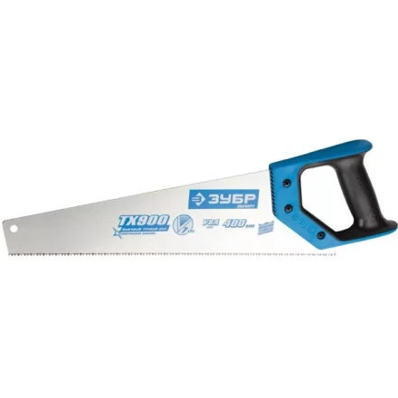 Ножовка по дереву (пила) ЗУБР ЛЕВША-7 400 мм, 7 TPI, универсальный зуб, вдоль и поперек волокон, для средних заготовок, фанеры, ДСП, МДФ,2K рукоятка 15232-40 купить в Нефтеюганске
