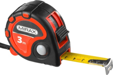 Рулетка MIRAX, 3 стопора, двухкомпонентный пластиковый корпус, 3мх16мм 34013-03-16 купить в Нефтеюганске