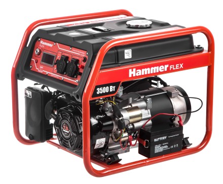 Бензоэлектростанция Hammer Flex GN4000E с электрозапуском купить в Нефтеюганске