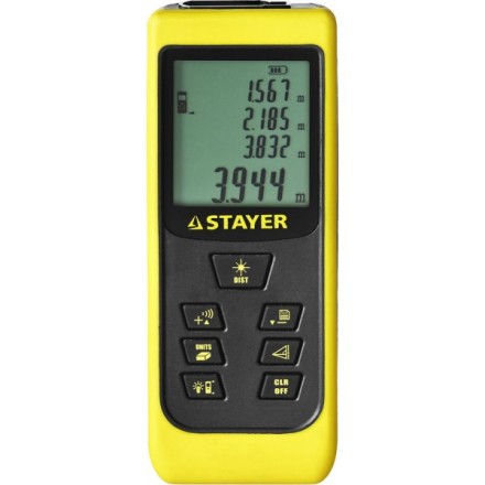 Дальномер STAYER &quot;MASTER&quot; MAX-Control лазерный, 2 точки отсчета, дальность 50м, точность 2мм 34957 купить в Нефтеюганске