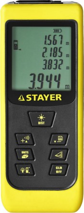 Дальномер STAYER &quot;MASTER&quot; MAX-Control лазерный, 2 точки отсчета, дальность 50м, точность 2мм 34957 купить в Нефтеюганске