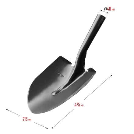 ЗУБР Мастер, 474 х 215 мм, полотно 1.6 мм, закалено, без черенка, тип ЛСГ, штыковая лопата (39413) купить в Нефтеюганске