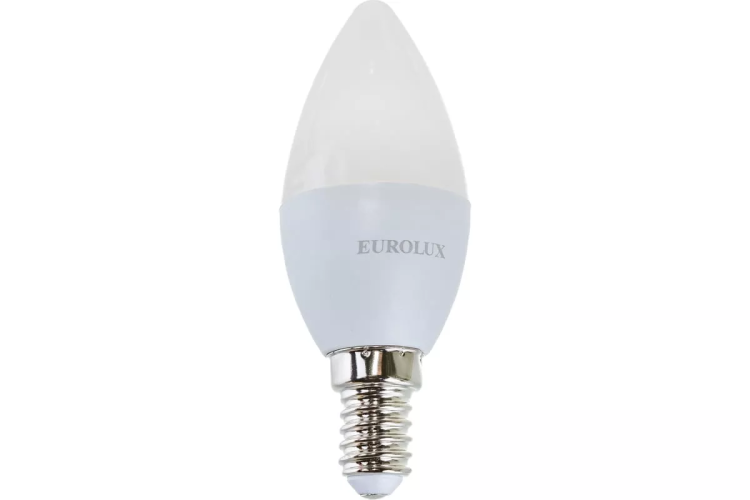 Лампа светодиодная EUROLUX LL-E-C37-6W-230-4K-E14 76/2/4 купить в Нефтеюганске