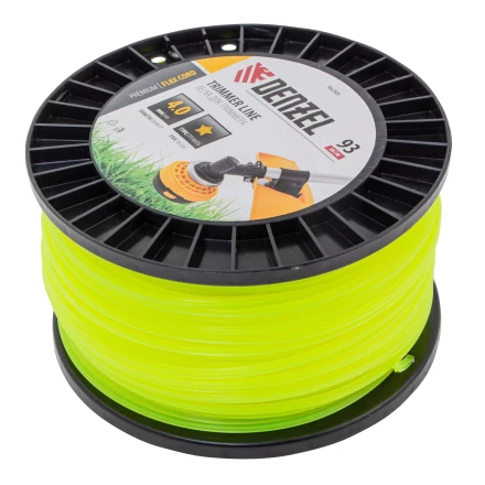 Леска для триммера звезда, 4,0мм х 93м, на DIN катушке FLEX CORD// Denzel 96289 купить в Нефтеюганске