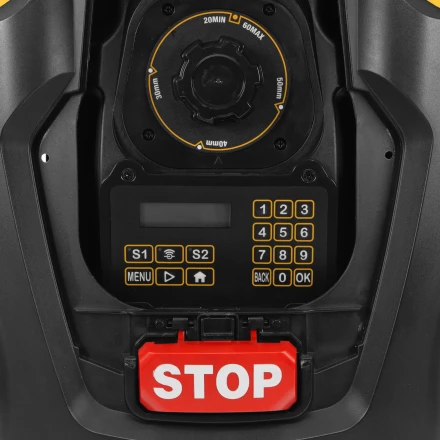 Робот-газонокосилка Grass Master 1000, ультразвуковой датчик, 3 Ач, LCD дисплей, Wi-Fi // Denzel купить в Нефтеюганске