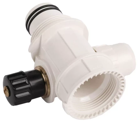 Коллектор ЗУБР &quot;ШиреФит&quot; сборный с вентилем&quot;внутренняя резьба - штуцер с гайкой - штуцер с гайкой&quot;, 32мм-16мм-32мм 51517-32-16-32 купить в Нефтеюганске