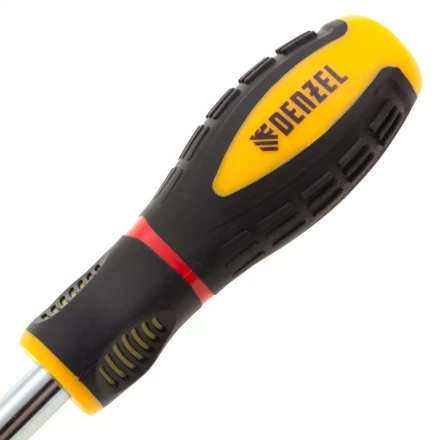 Отвертка комбинированная Denzel, SL3/16"-PH1, SL1/4"-PH2, 3-х компонентная рукоятка, 7713381 купить в Нефтеюганске