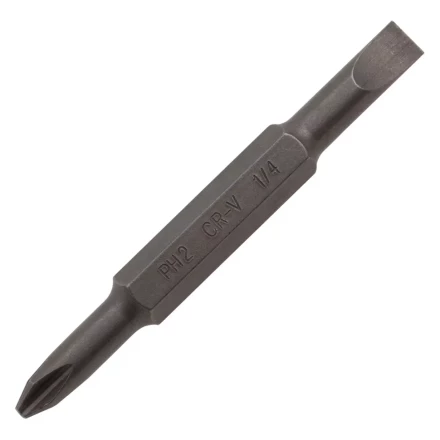 Отвертка комбинированная Denzel, SL3/16"-PH1, SL1/4"-PH2, 3-х компонентная рукоятка, 7713381 купить в Нефтеюганске