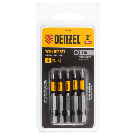 Бита T10x50, 5 шт. Denzel 7711318 купить в Нефтеюганске