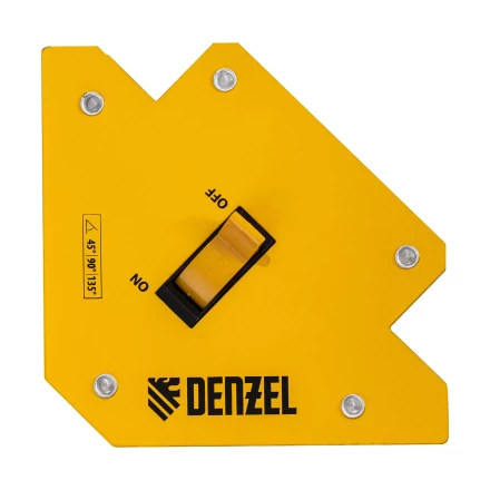 Фиксатор магнитный отключаемый для сварочных работ усилие 30 LB, 45х90х135 град. Denzel 97563 купить в Нефтеюганске