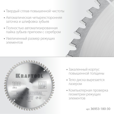 Диск пильный Multi Material, повышенный ресурс 36953-180-30 купить в Нефтеюганске