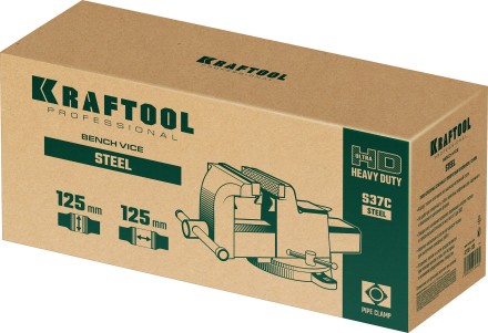 Тиски KRAFTOOL STEEL стальные 32701-125 купить в Нефтеюганске
