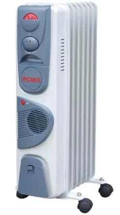 Маслянный радиатор обогреватель электрический Ресанта ОМ-7НВ купить в Нефтеюганске