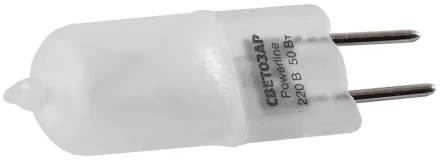 Лампа галогенная СВЕТОЗАР капсульная, матовое стекло, цоколь GY6.35, диаметр 13мм, 35Вт, 220В SV-44883-M купить в Нефтеюганске