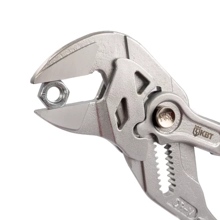 Клещи переставные — гаечный ключ КВТ 180 мм с кнопочной самофиксацией (дублирующая запись) (82148) купить в Нефтеюганске