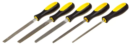 Набор STAYER &quot;PROFI&quot;: Напильники с двухкомпонентной рукояткой,плоский,полукруглый,трехгран,квадратный,круглый,№2,150мм 1681-15-H5_z01 купить в Нефтеюганске