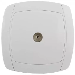 Розетка СВЕТОЗАР "CITY LIGHT" телевизионная одинарная в сборе, цвет белый SV-54215-W