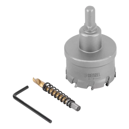 Коронка по металлу твердосплавная, 51 мм Denzel 724016 купить в Нефтеюганске