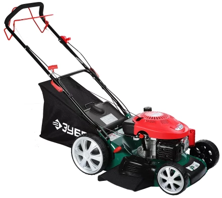 Газонокосилка ЗУБР бензиновая, самоход, 10 ступ. (25-75мм), 65л травосборник, мульчирование, 173см3, 510мм, 4.3кВт ЗГКБ-510СТ купить в Нефтеюганске