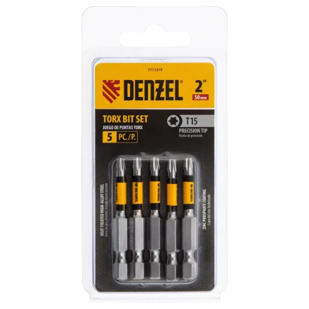 Бита T15x50, 5 шт. Denzel 7711319 купить в Нефтеюганске