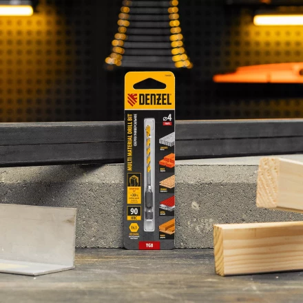 Сверло универсальное, Multi cut, 4 мм Denzel 706005 купить в Нефтеюганске