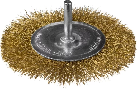 DEXX. Щетка дисковая для дрели, витая стальная латунированная проволока 0,3мм, 100мм 35110-100 купить в Нефтеюганске