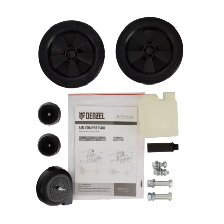 Компрессор воздушный прямой привод DC1700/50, 1.7 кВт, 50 литров, 260 л/мин Denzel 58164 купить в Нефтеюганске