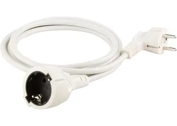 Удлинитель бытовой с заземлением, 3*1,5мм*2м, 1 прорезиненная розетки, 16A, STERN 95716 купить в Нефтеюганске