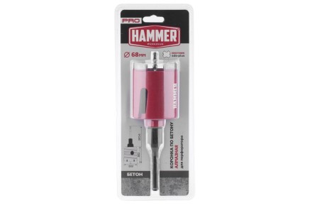 Коронка алмазная HAMMER Ф 68мм (242-503) купить в Нефтеюганске
