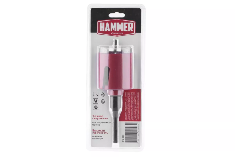 Коронка алмазная HAMMER Ф 68мм (242-503) купить в Нефтеюганске