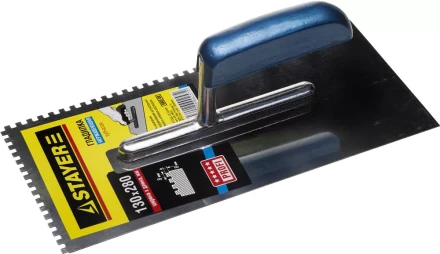 Гладилка STAYER &quot;PROFI&quot; нержавеющая с деревянной ручкой, зубчатая, 8х8мм 0802-08 купить в Нефтеюганске