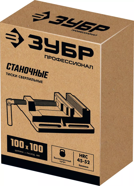 ЗУБР 100 мм, станочные сверлильные тиски, Профессионал (32721) купить в Нефтеюганске