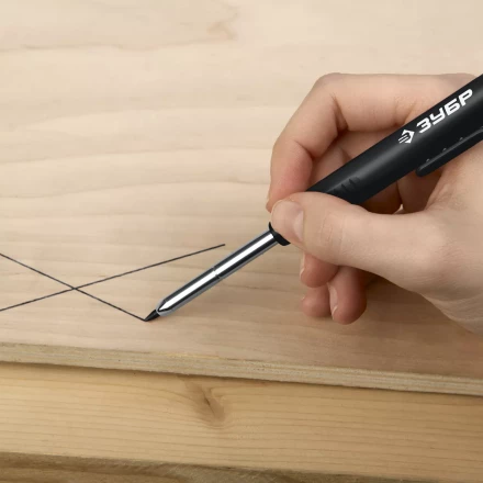 ЗУБР АСК черный, d 2,8 мм, HB, 6 сменных грифелей, автоматический карандаш (06311-2) купить в Нефтеюганске