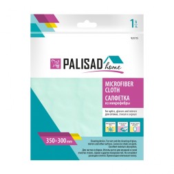 Салфетка из микрофибры для оптики, стекол и зеркал Home Palisad 923115 350 x 300 мм, бирюзовая